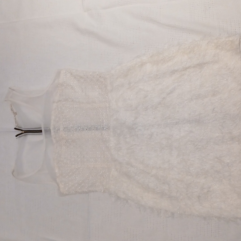 Rachel Rachel Roy White Textured Dress Size 12